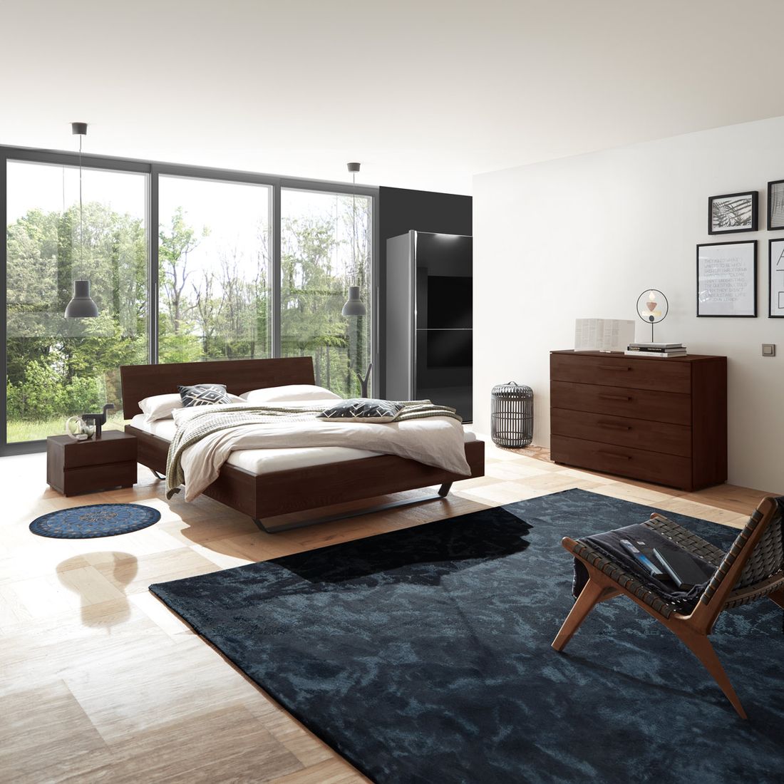 Bett Honoka Komfort Buche Massivholz