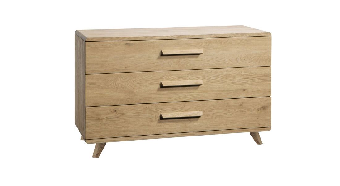 Kommode Rakaia Eiche Massivholz mit Schubladen