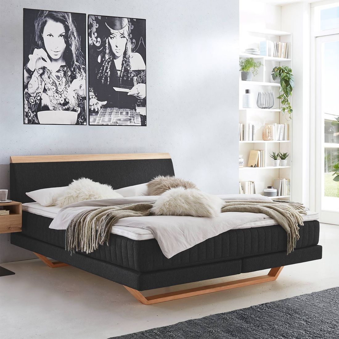 Boxspringbett Imandra Eiche Webstoff