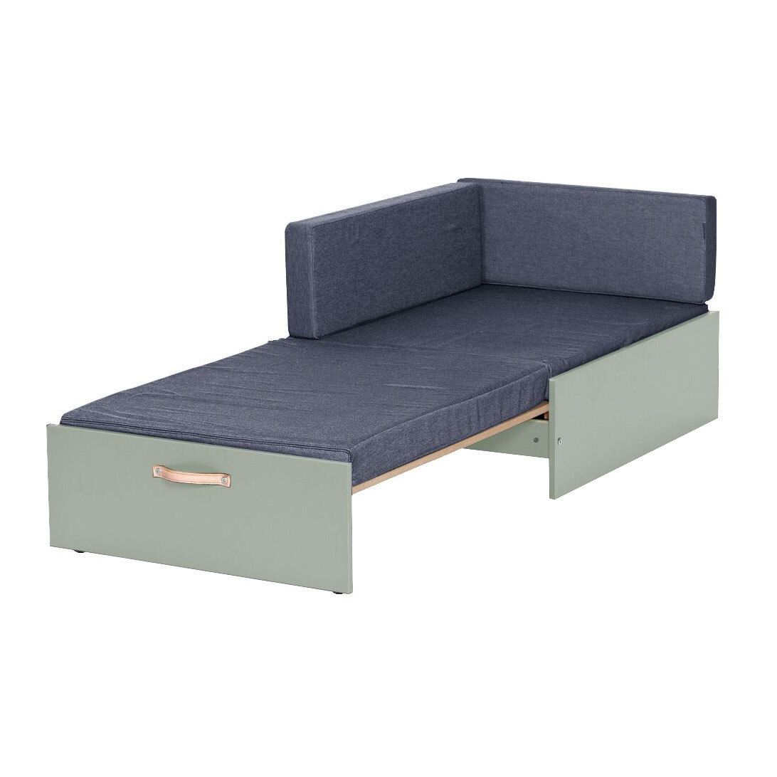 Maxi-Hochbett Kids Town Color Buche teilmassiv mit Lattenrost und Ausziehsofa