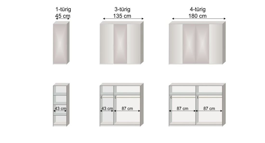 Drehtüren-Kleiderschrank Esperia Express