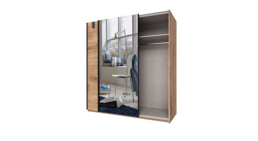 Spiegel-Schwebetüren-Kleiderschrank Nolan