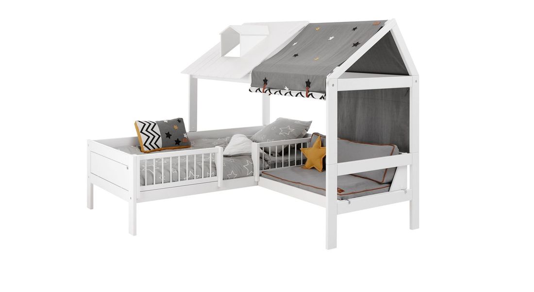 LIFETIME Hausbett und Sofa Ferienhaus Kiefer Massivholz mit Lattenrost