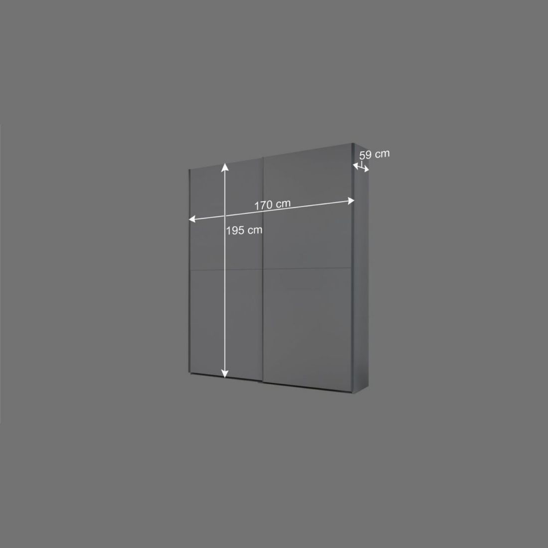 Schwebetüren-Kleiderschrank Salina