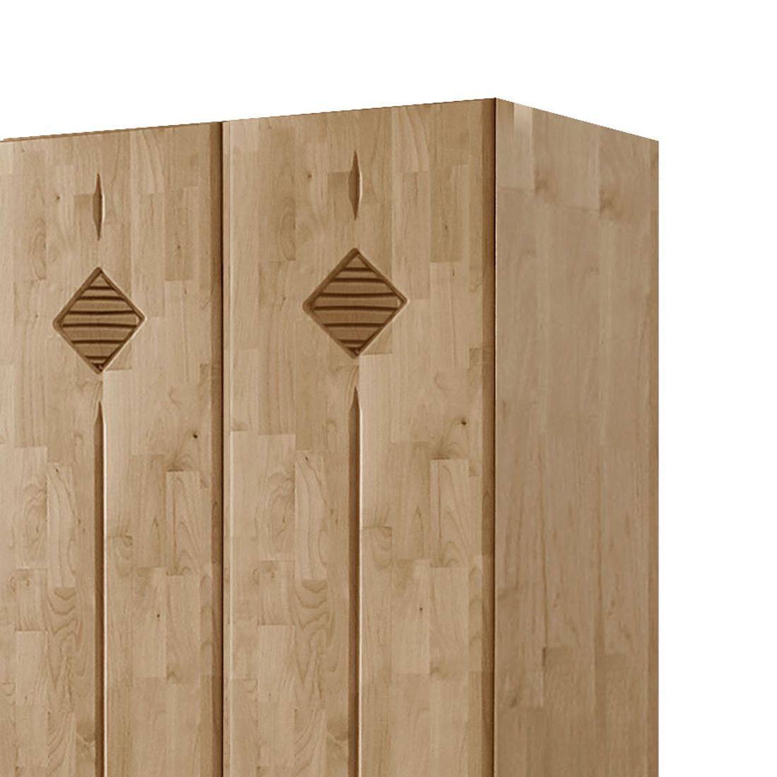 Drehtüren-Kleiderschrank Aliano Erle teilmassiv