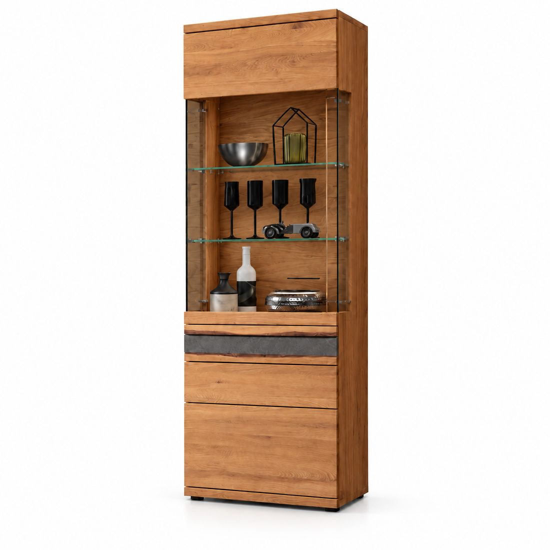 Wohnconcept Crusty I Vitrine 61x39x204cm
