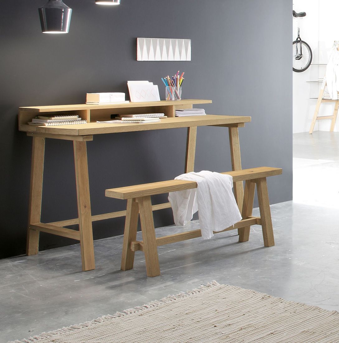 Sekretär Arezzino Wildeiche Massivholz