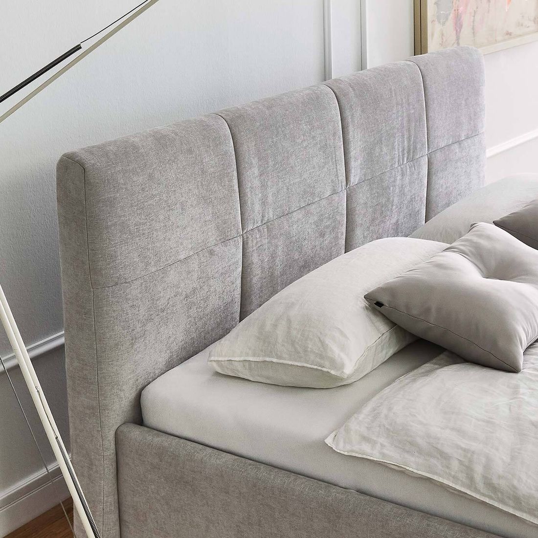 HOMELIV. Polsterbett SwitchIT Cadiz Webstoff mit Bettkasten und Lattenrost