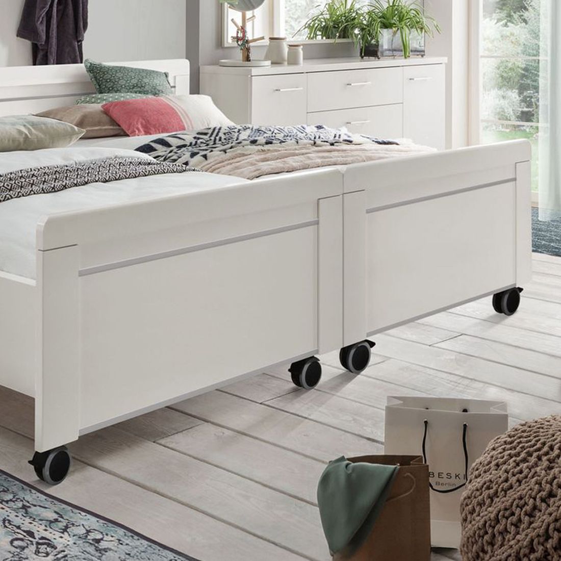 Senioren-Doppelbett Calimera Komfort mit Rollen