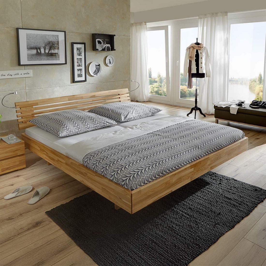 Bett Roma Buche Massivholz