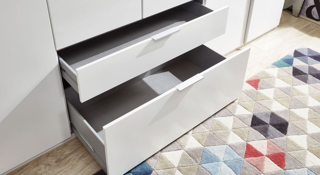 Eck-Kleiderschrank Ceprano mit Beleuchtung