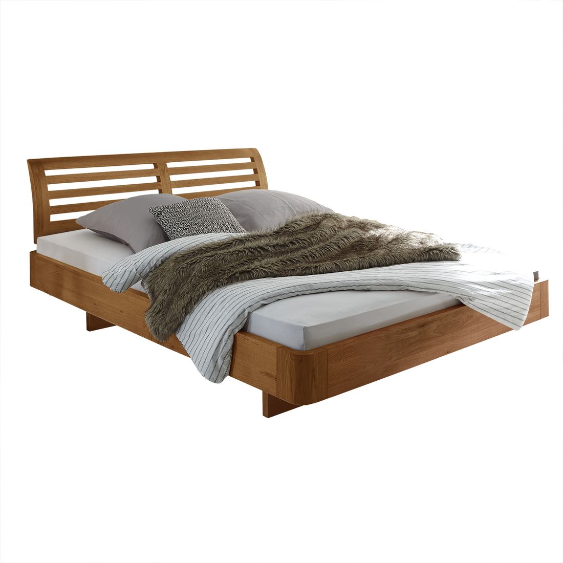Bett Salerno Eiche Massivholz