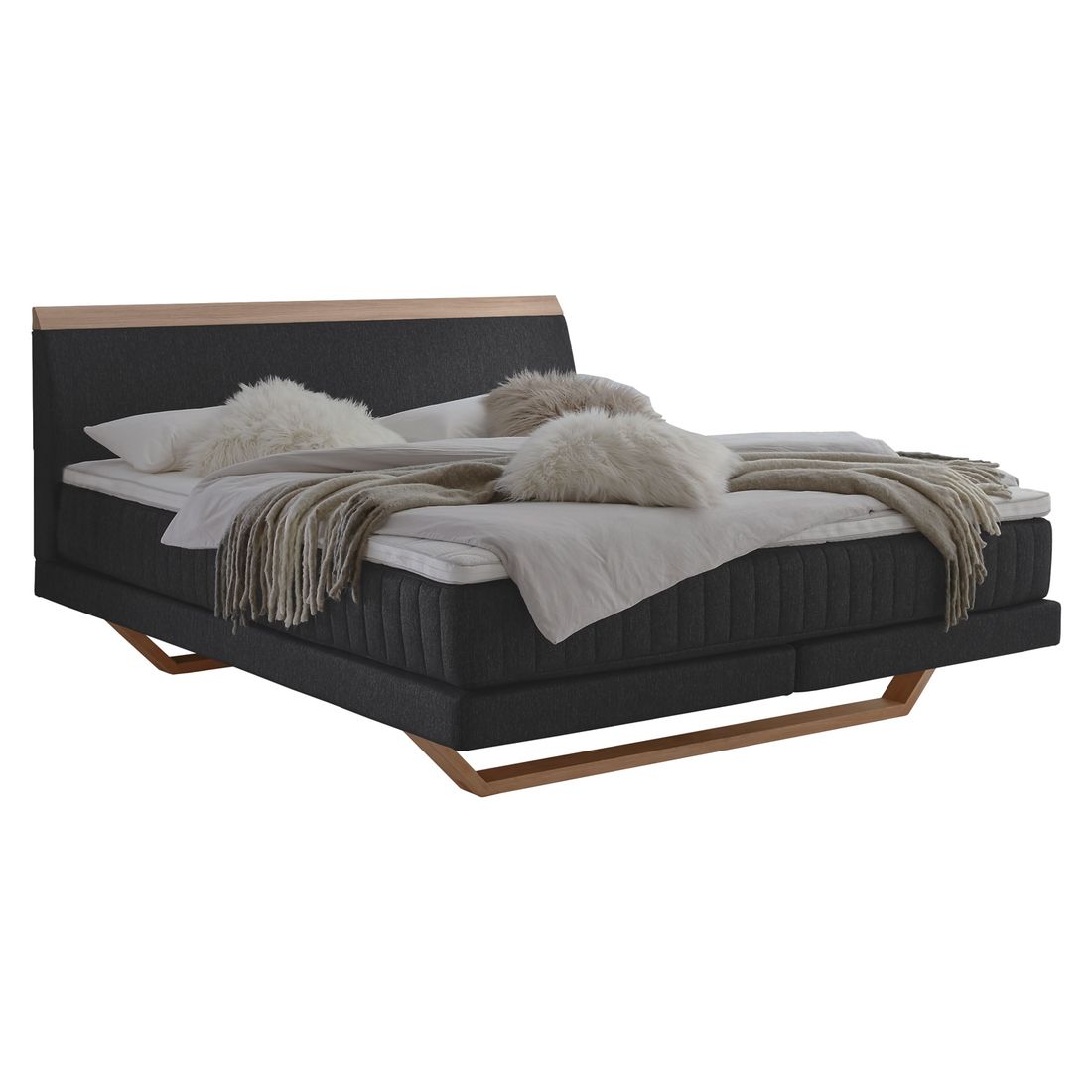 Boxspringbett Imandra Eiche Webstoff