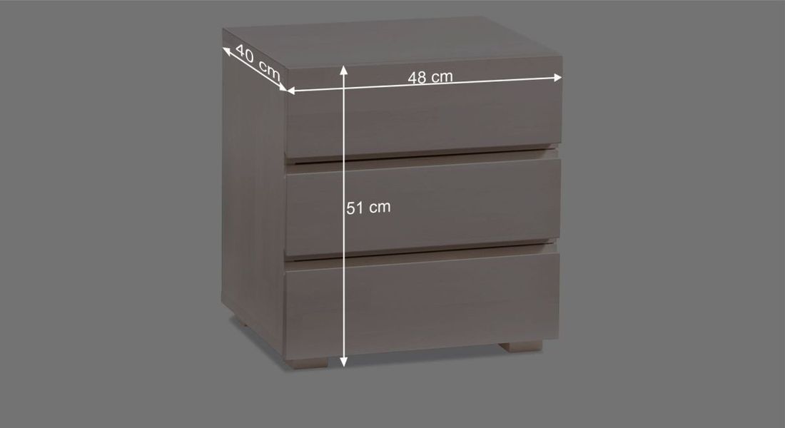 Nachttisch Navarra Buche Massivholz H 51cm