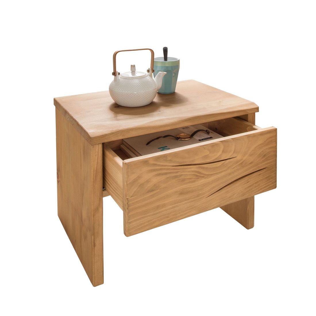 HOMELIV. Nachttisch Cuamba Fichte Massivholz H 42cm