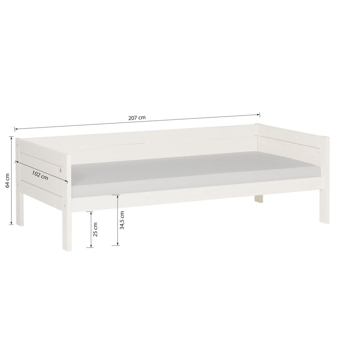 LIFETIME Sofabett Original Kiefer Massivholz mit Lattenrost