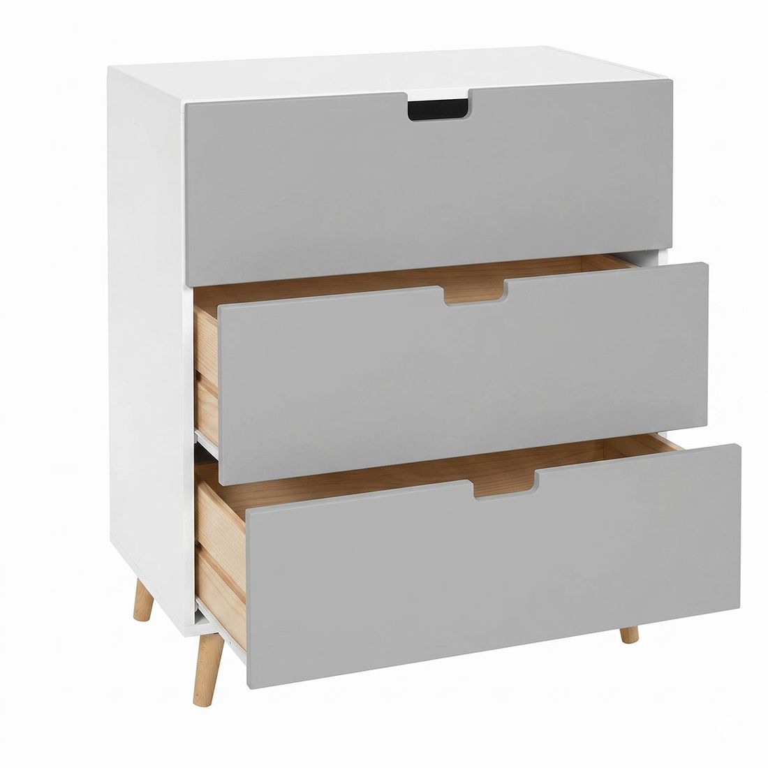 Kommode Kids Town Retro teilmassiv mit Schubladen