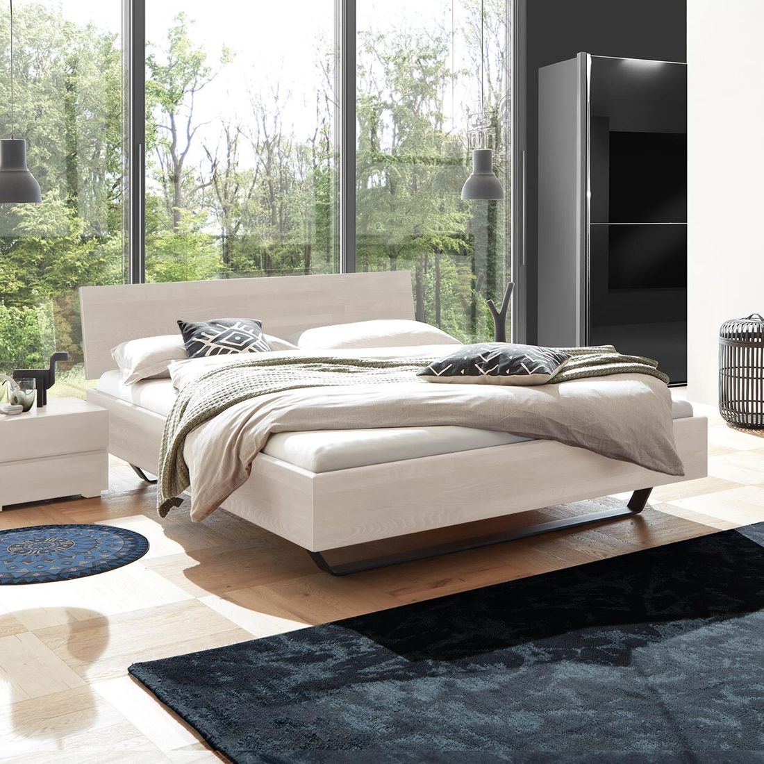 Bett Honoka Komfort Buche Massivholz