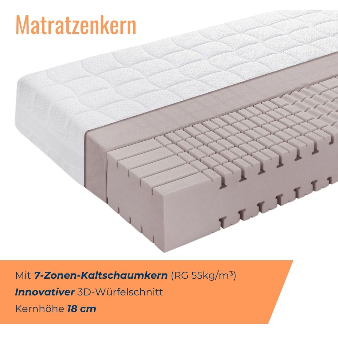 Kaltschaum-Matratze orthowell comfort XXL