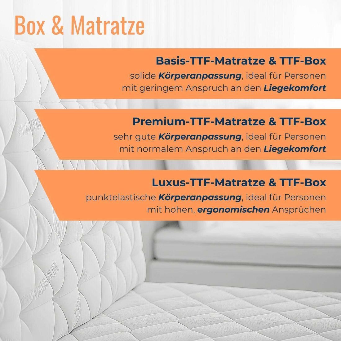 Boxspringbett Siven Strukturstoff