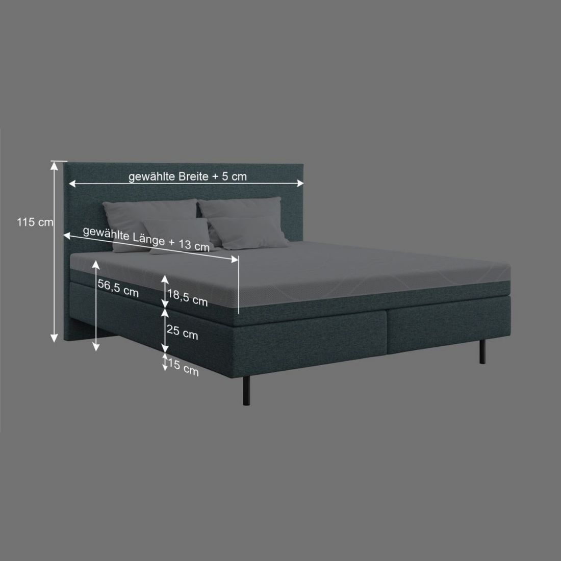 SCHLARAFFIA Boxspringbett myNap Webstoff