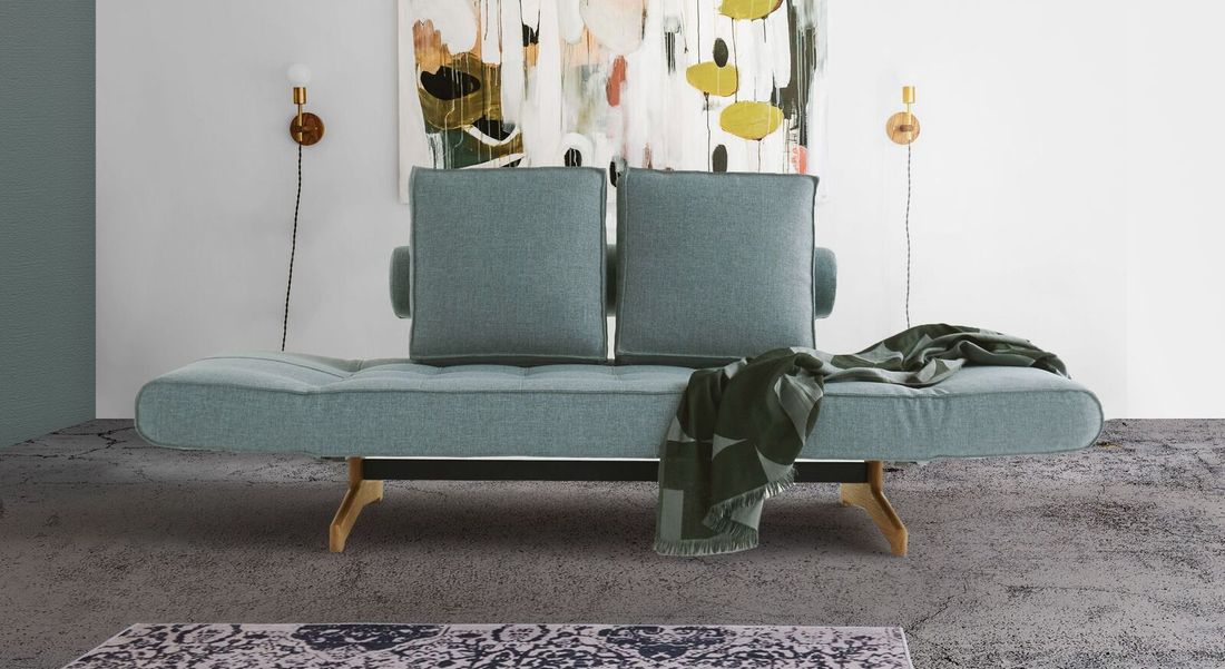 Schlafsofa Nunki Webstoff/Kunstleder/Cord