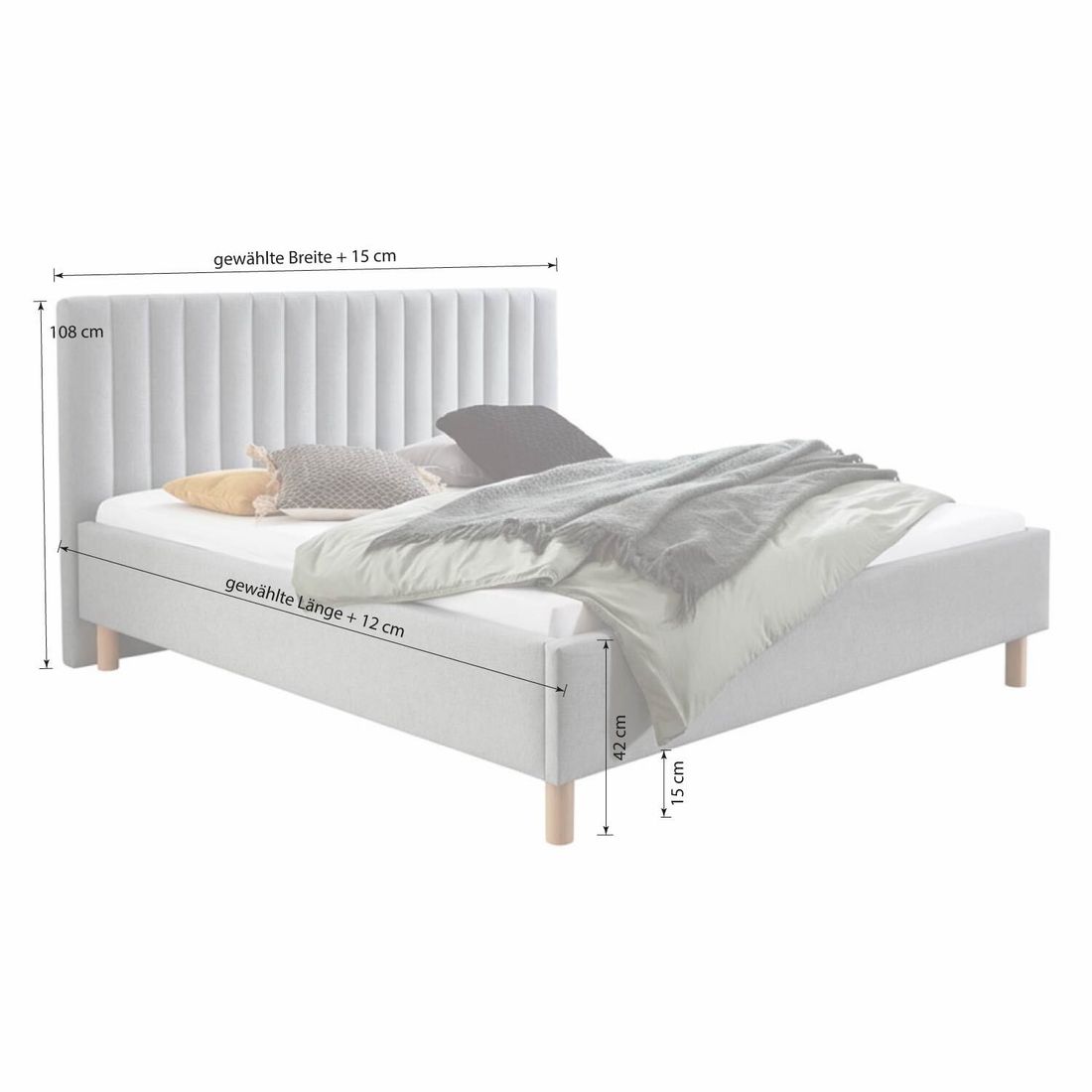 Polsterbett Medana Komfort Velours