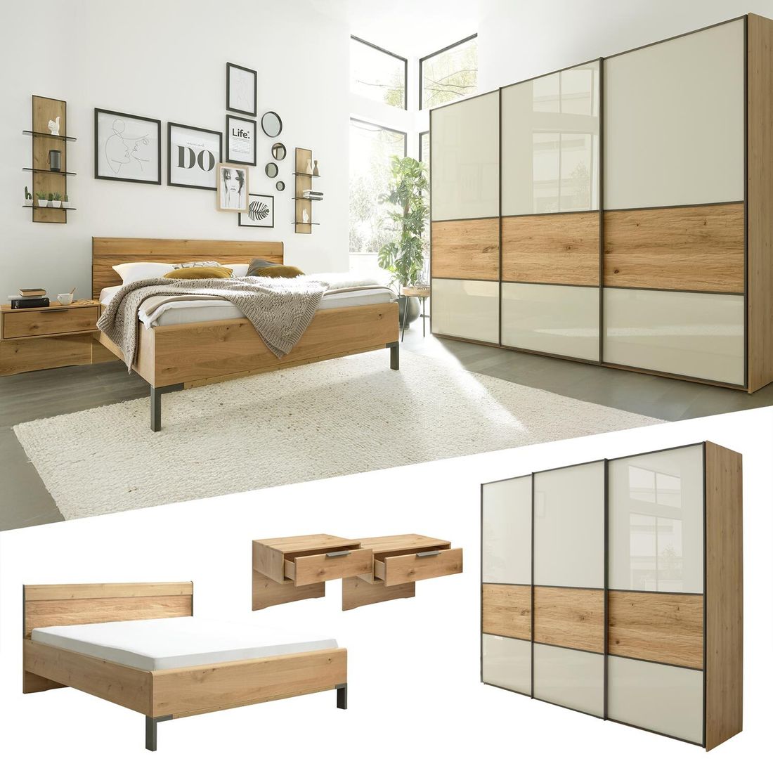Interliving Schlafzimmer-Set 1027 Eiche teilmassiv