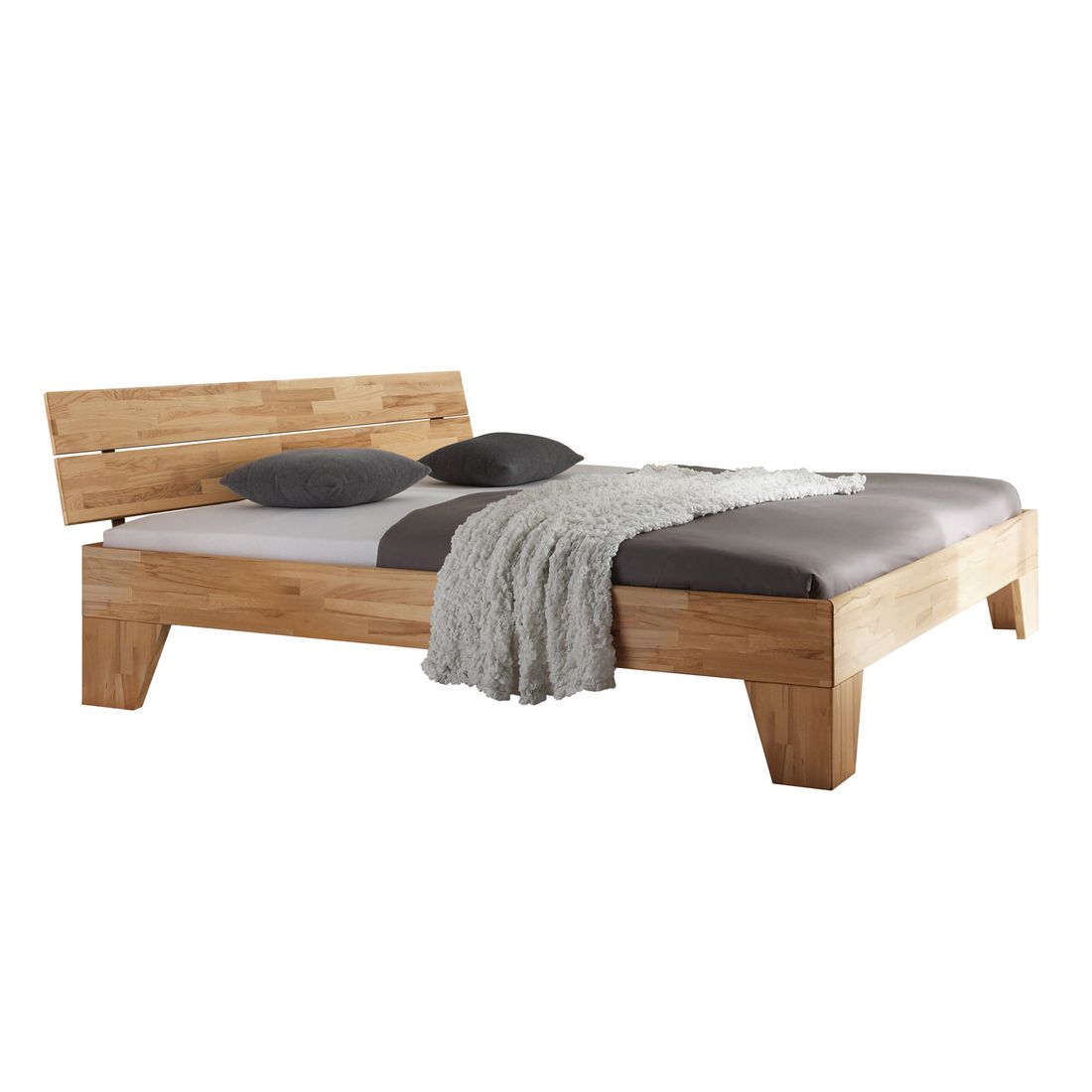 Bett Louvera Kernbuche Massivholz