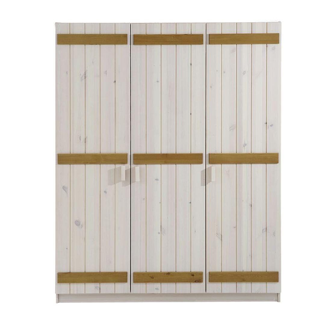 Drehtüren-Kleiderschrank Kids Paradise Kiefer Massivholz H 194cm