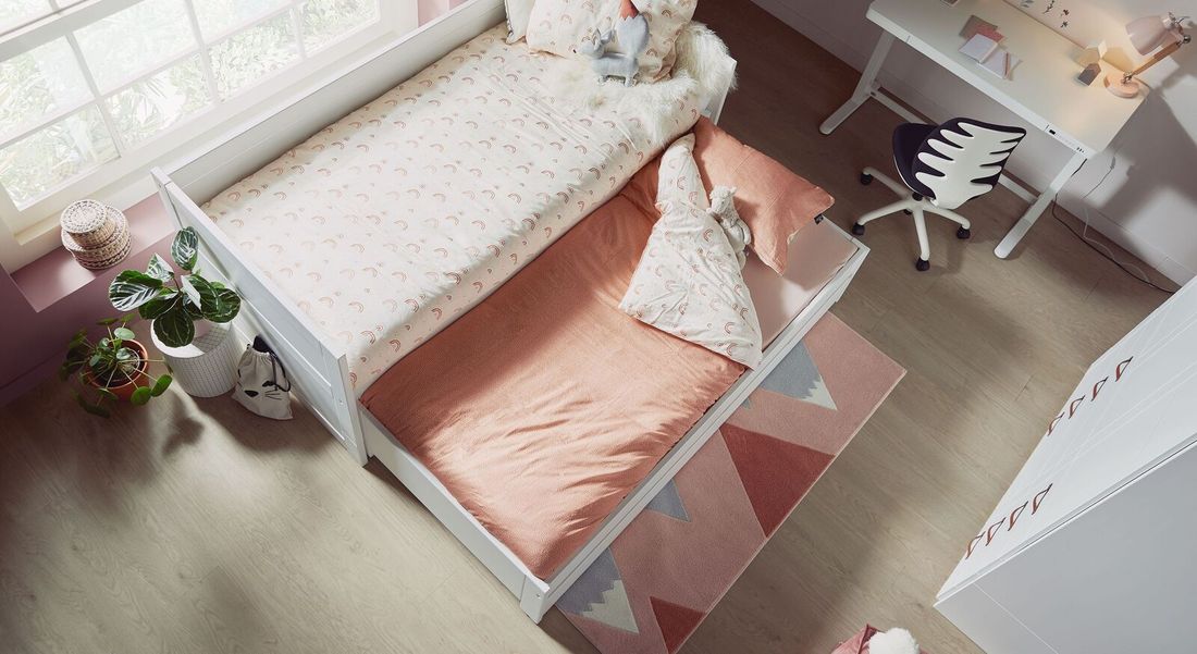 LIFETIME Kojenbett-Ausziehbett Original Kiefer Massivholz mit Lattenrost