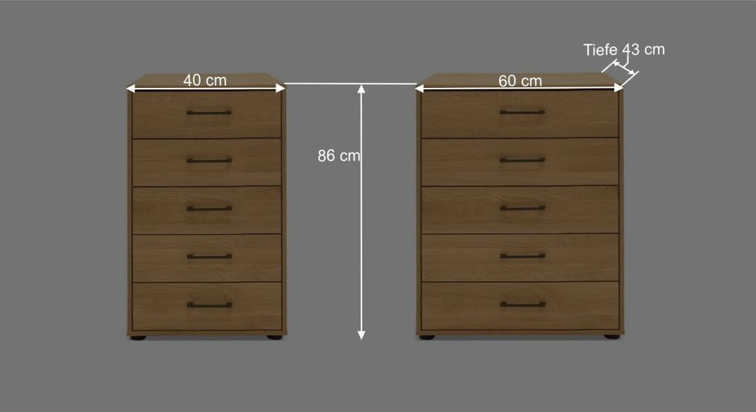 Musterring Sideboard Sorrent Eiche teilmassiv