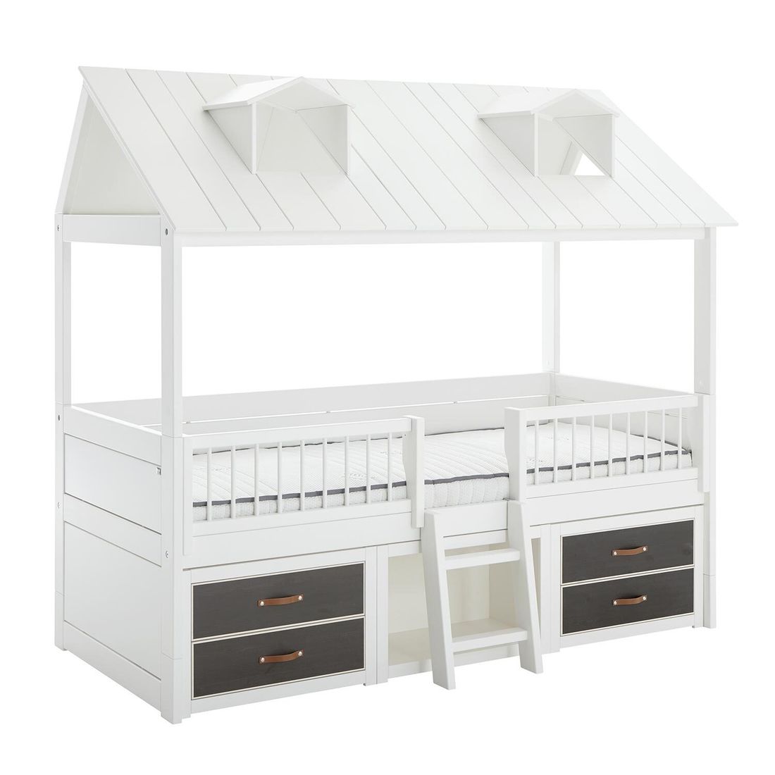 LIFETIME Hausbett Beachhouse Kiefer Massivholz mit Lattenrost