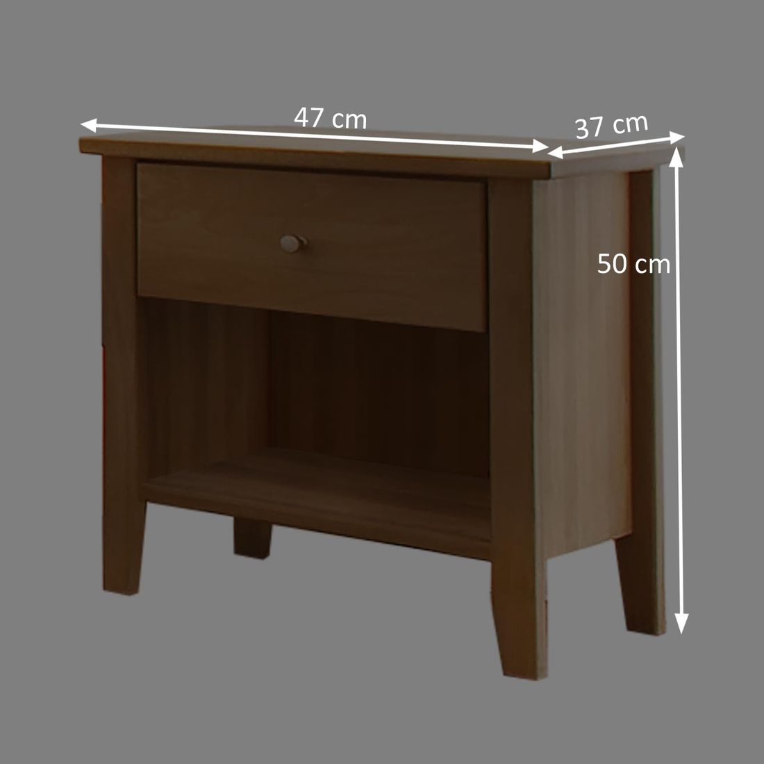 Nachttisch Roseville Kernbuche/Wildeiche Massivholz H 50 cm