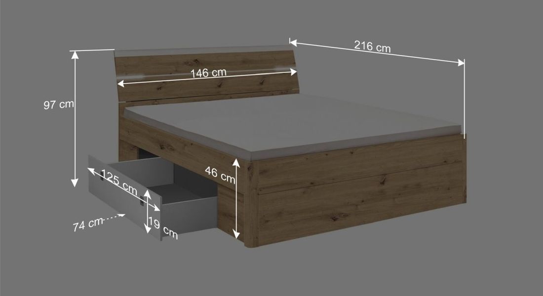 Schubkasten-Bett Duana