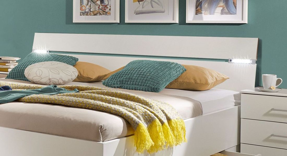 Bett Kiraly Komfort mit Beleuchtung und Schubkasten 180x200cm