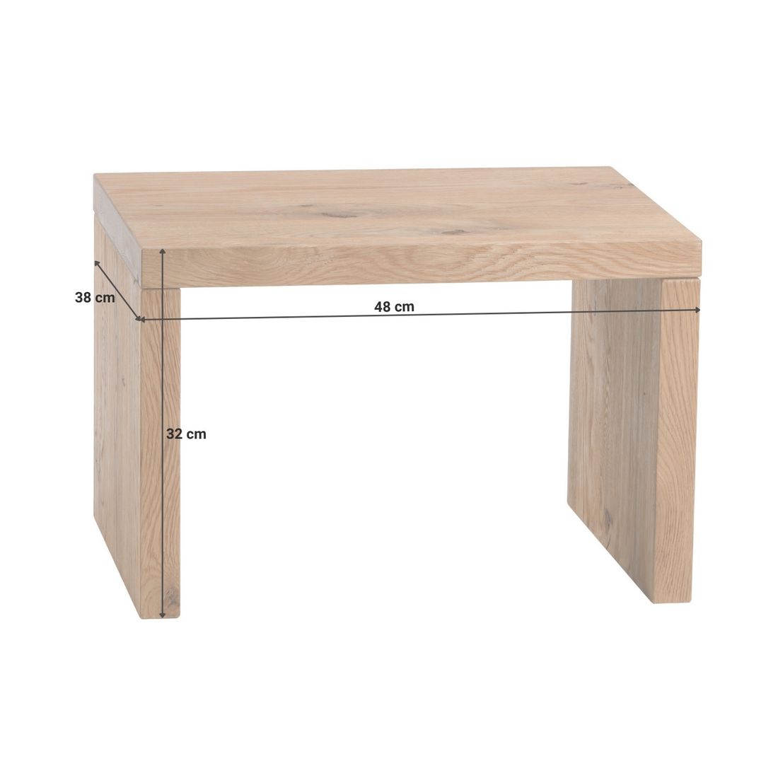 Nachttisch Domingo Wildeiche Massivholz H 32cm