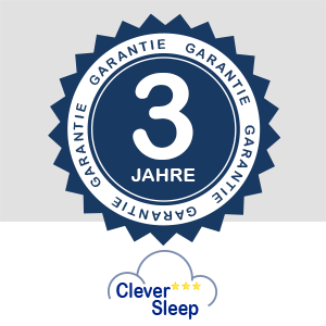 3 Jahre Garantie auf CleverSleep 3 Jahre Garantie auf CleverSleep