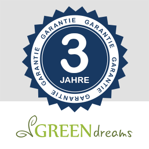 3 Jahre Garantie auf GREEN dreams 3 Jahre Garantie auf GREEN dreams