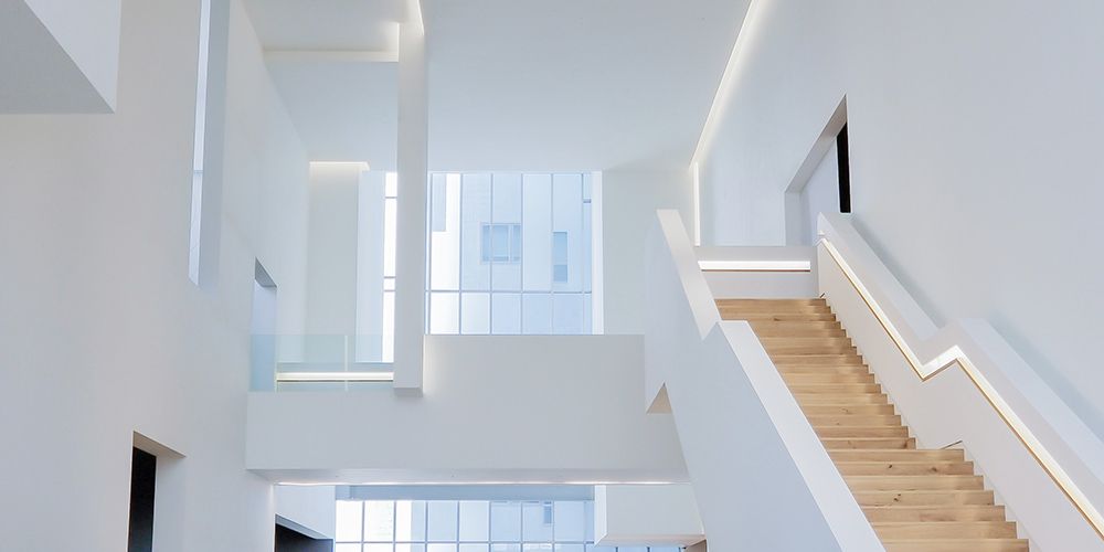 Weiß Schlafzimmer Minimalismus reduziert Schlafzimmer Minimalismus in reduziertem Weiß