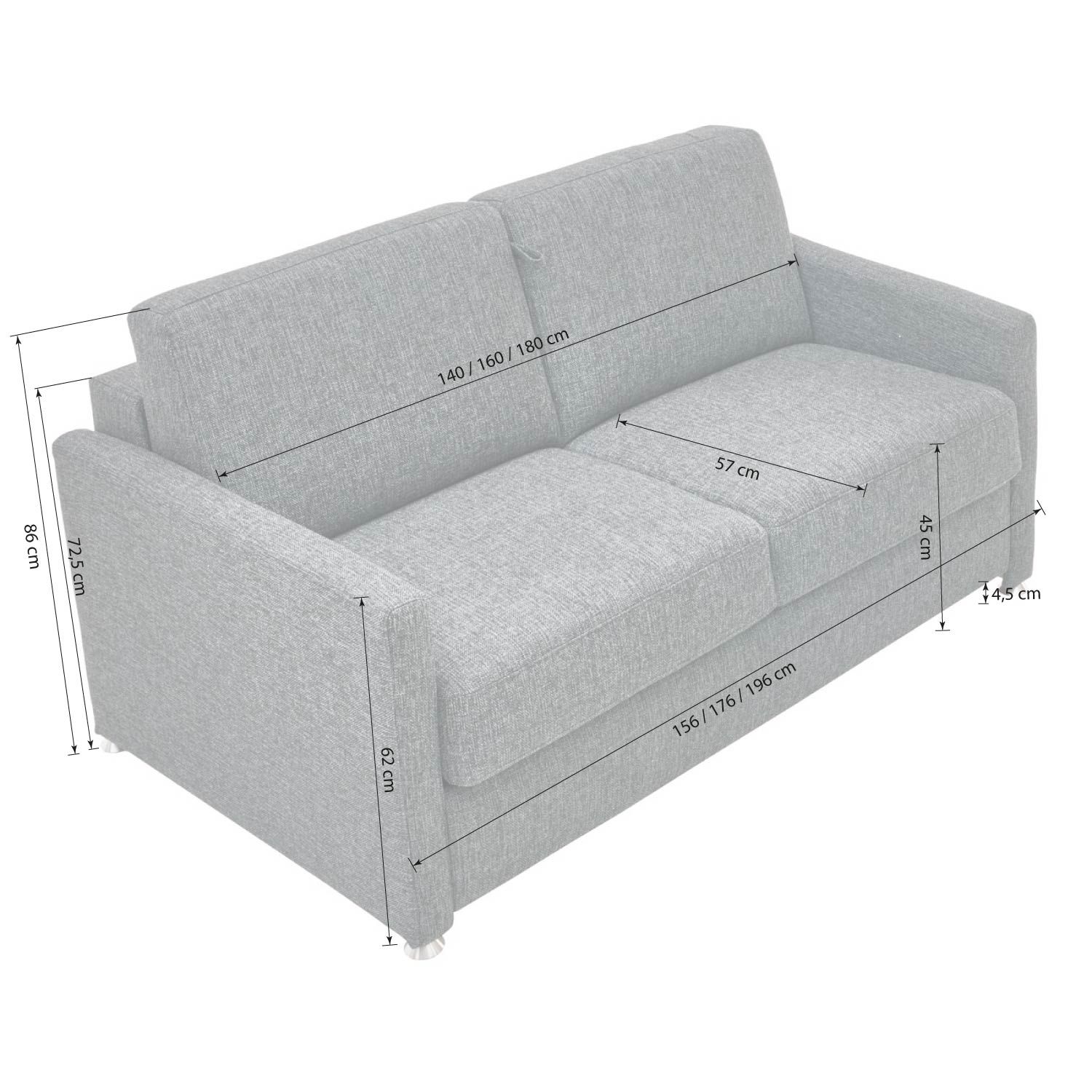 Schlafsofa Tullia Webstoff/Velours mit Lattenrost