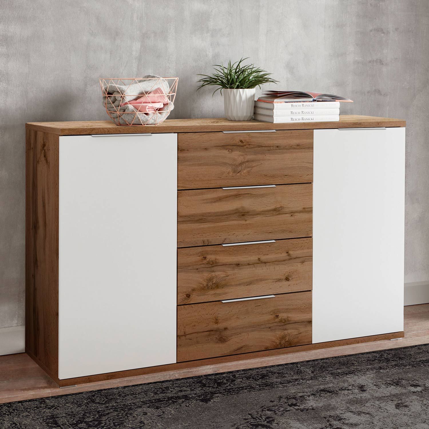 Sideboard Caribea Wildeiche Dekor mit Schubladen