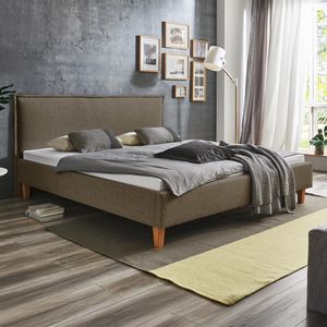 HOMELIV. Polsterbett Zibo Webstoff