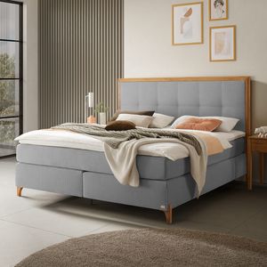 Boxspringbett Knossos Velours-Strukturstoff