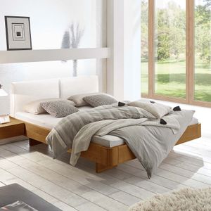 Bett Vallenar Eiche Massivholz Cognac