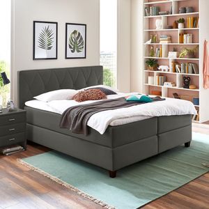 HOMELIV. Boxspringbett Midway Webstoff