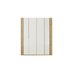 Interliving Drehtüren-Kleiderschrank 1017 Eiche Dekor mit Glasfront