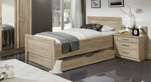 Seniorenbett Palmira Komfort Eiche Dekor mit Schubkasten