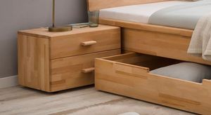 Nachttisch Tamira Kernbuche Massivholz H 38 cm