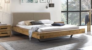 Balkenbett Okondo Wildeiche Vintage Massivholz